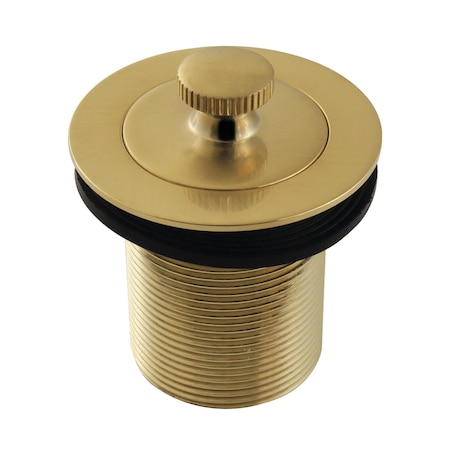 Kingston Brass 112 Lift and Turn Tub Drain with 2 Body Thread, Brushed Brass DLT20SB
